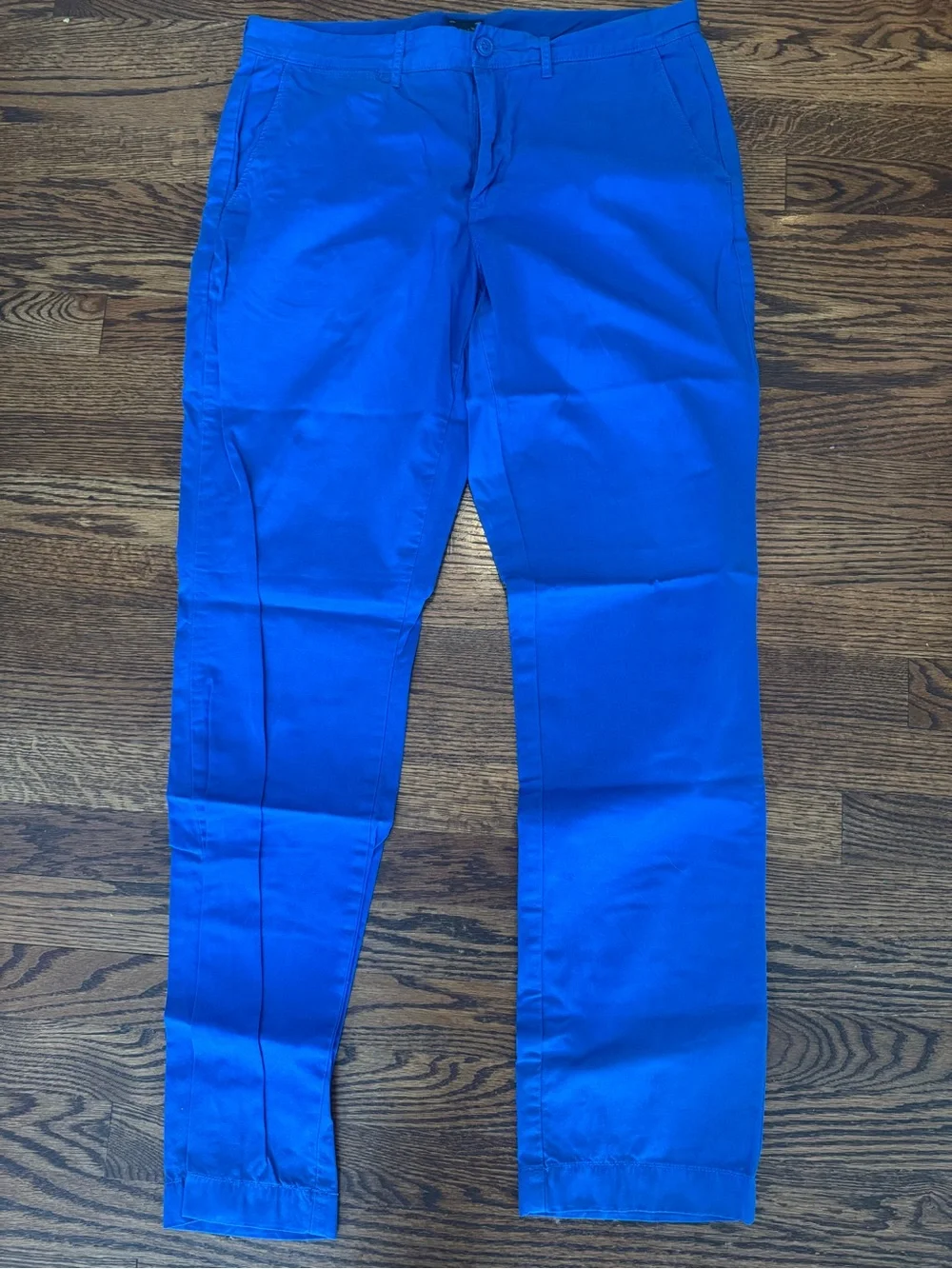 J Crew Vibrant Electric Blue Straight-Leg Pants 32x32